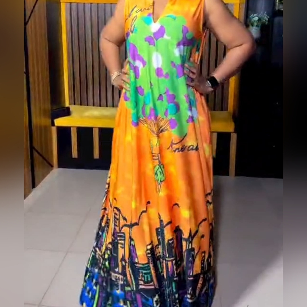 Long dress with Multiple colors